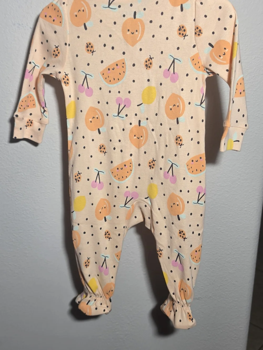 Huggies Little Hugs Peach Polka Dot Organic Cotton Baby One-Piece
